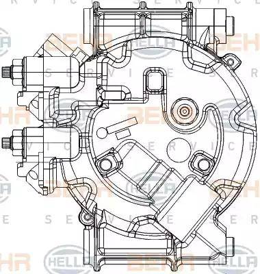 HELLA 8FK 351 334-441 - Компресор, климатизация vvparts.bg