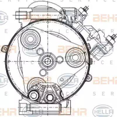 HELLA 8FK 351 334-391 - Компресор, климатизация vvparts.bg