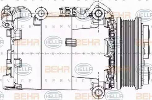 HELLA 8FK 351 334-391 - Компресор, климатизация vvparts.bg