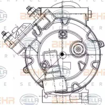 HELLA 8FK 351 334-391 - Компресор, климатизация vvparts.bg