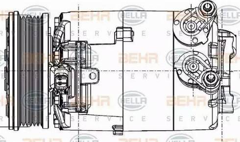 HELLA 8FK 351 334-351 - Компресор, климатизация vvparts.bg