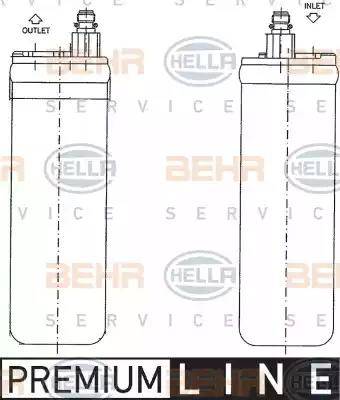 HELLA 8FT 351 198-611 - Изсушител, климатизация vvparts.bg