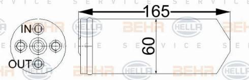 HELLA 8FT 351 192-614 - Изсушител, климатизация vvparts.bg