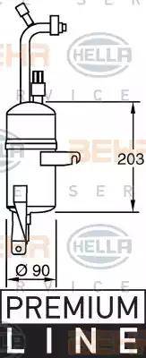 HELLA 8FT 351 335-131 - Изсушител, климатизация vvparts.bg