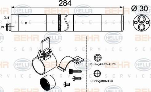 HELLA 8FT 351 200-274 - Изсушител, климатизация vvparts.bg