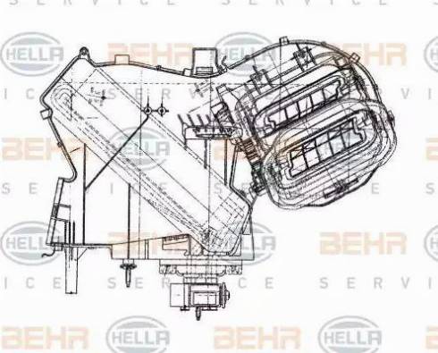 HELLA 8FV 351 330-001 - Изпарител, климатична система vvparts.bg