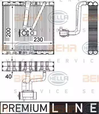 HELLA 8FV 351 330-711 - Изпарител, климатична система vvparts.bg