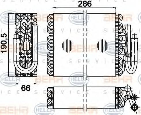 HELLA 8FV 351 210-244 - Изпарител, климатична система vvparts.bg