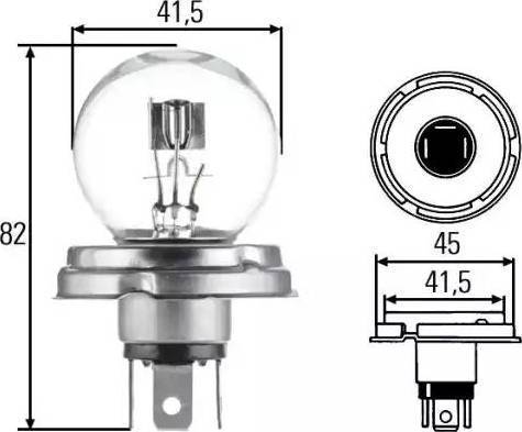 HELLA 8GD 002 088-251 - Крушка с нагреваема жичка, главни фарове vvparts.bg