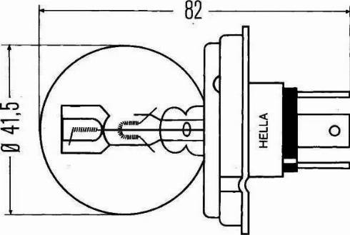 HELLA 8GD 002 088-251 - Крушка с нагреваема жичка, главни фарове vvparts.bg