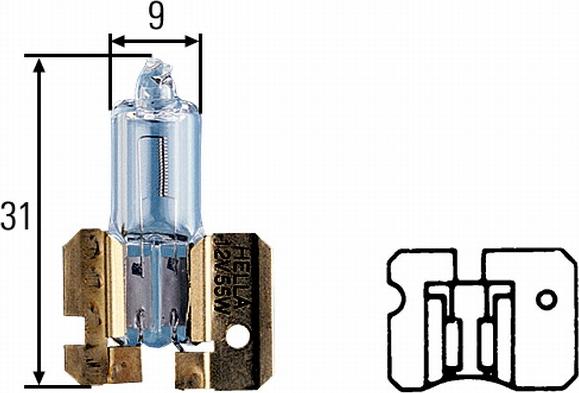 HELLA 8GH 002 857-151 - Крушка с нагреваема жичка, фар за дълги светлини vvparts.bg