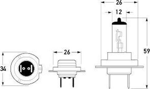 HELLA 8GH 007 157-242 - Крушка с нагреваема жичка, главни фарове vvparts.bg