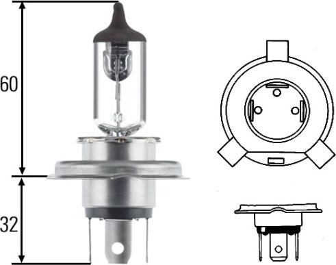 HELLA 8GJ 002 525-001 - Крушка с нагреваема жичка, главни фарове vvparts.bg