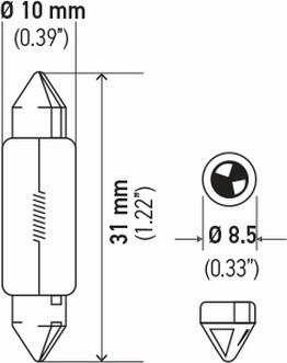 HELLA 8GM 178 560-181 - Крушка с нагреваема жичка vvparts.bg