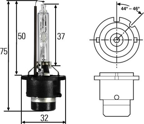 HELLA 8GS 007 949-101 - Крушка с нагреваема жичка, главни фарове vvparts.bg