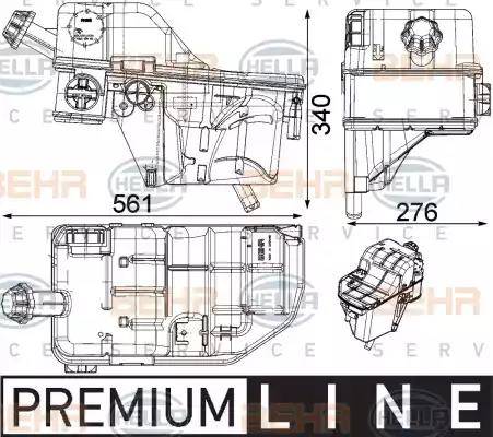 HELLA 8MA 376 756-721 - Разширителен съд, охладителна течност vvparts.bg