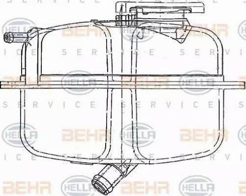 HELLA 8MA 376 705-001 - Разширителен съд, охладителна течност vvparts.bg