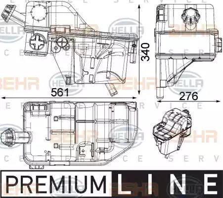 HELLA 8MA 376 705-081 - Разширителен съд, охладителна течност vvparts.bg