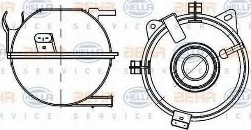 HELLA 8MA 376 705-351 - Разширителен съд, охладителна течност vvparts.bg