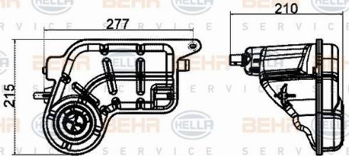 HELLA 8MA 376 702-454 - Разширителен съд, охладителна течност vvparts.bg