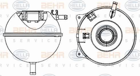 HELLA 8MA 376 702-484 - Разширителен съд, охладителна течност vvparts.bg