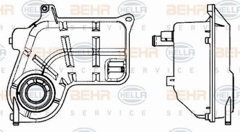 HELLA 8MA 376 702-514 - Разширителен съд, охладителна течност vvparts.bg