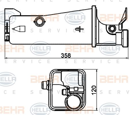 HELLA 8MA 376 702-174 - Разширителен съд, охладителна течност vvparts.bg