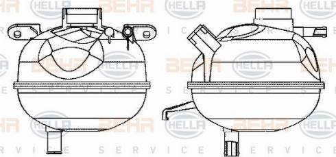 HELLA 8MA 376 702-294 - Разширителен съд, охладителна течност vvparts.bg