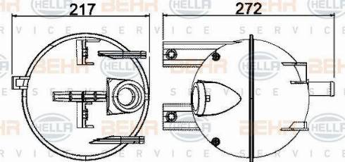 HELLA 8MA 376 702-224 - Разширителен съд, охладителна течност vvparts.bg