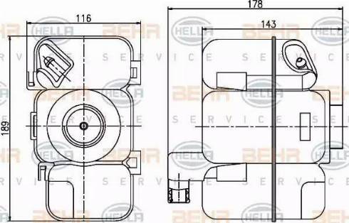 HELLA 8MA 376 789-741 - Разширителен съд, охладителна течност vvparts.bg