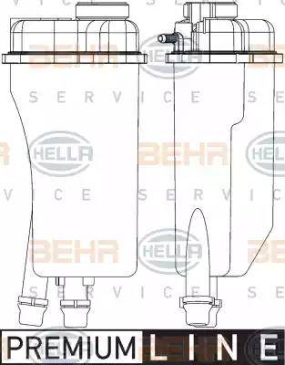 HELLA 8MA 376 731-501 - Разширителен съд, охладителна течност vvparts.bg