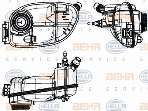 HELLA 8MA 376 731-604 - Разширителен съд, охладителна течност vvparts.bg