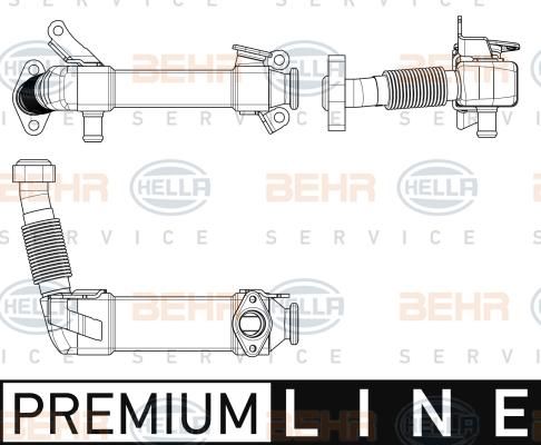 HELLA 8ME 376 747-091 - Охладител, ЕГР система vvparts.bg