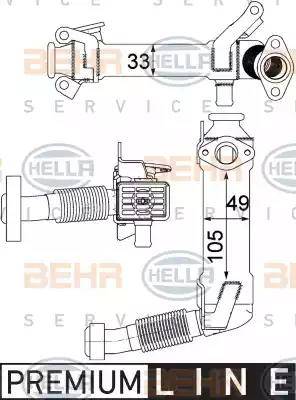 HELLA 8ME 376 750-761 - Охладител, ЕГР система vvparts.bg