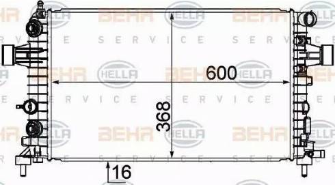 HELLA 8MK 376 745-771 - Радиатор, охлаждане на двигателя vvparts.bg