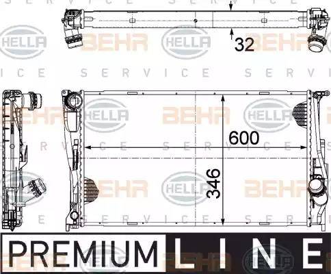 HELLA 8MK 376 754-021 - Радиатор, охлаждане на двигателя vvparts.bg