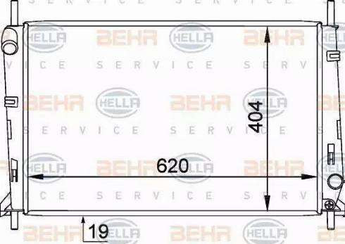 HELLA 8MK 376 754-791 - Радиатор, охлаждане на двигателя vvparts.bg