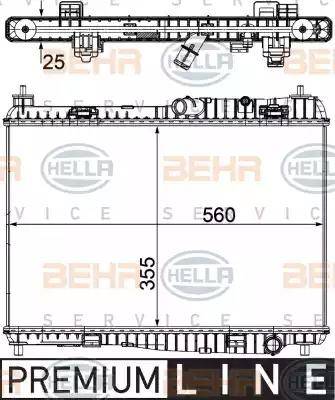 HELLA 8MK 376 754-761 - Радиатор, охлаждане на двигателя vvparts.bg