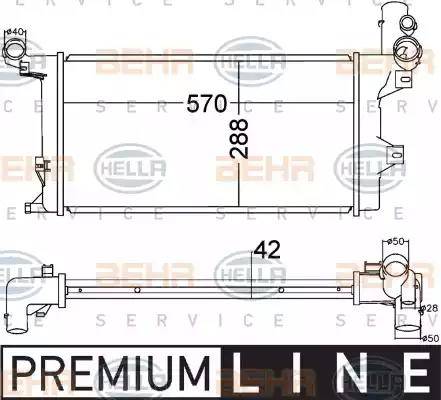 HELLA 8MK 376 758-031 - Радиатор, охлаждане на двигателя vvparts.bg