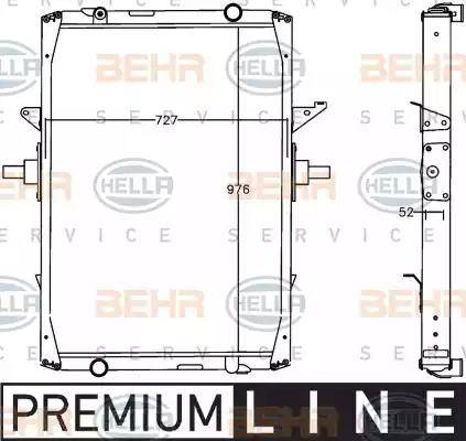 HELLA 8MK 376 758-071 - Радиатор, охлаждане на двигателя vvparts.bg