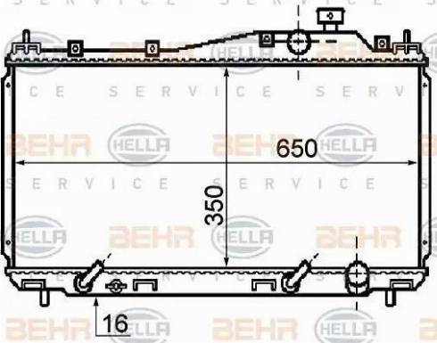 HELLA 8MK 376 753-631 - Радиатор, охлаждане на двигателя vvparts.bg