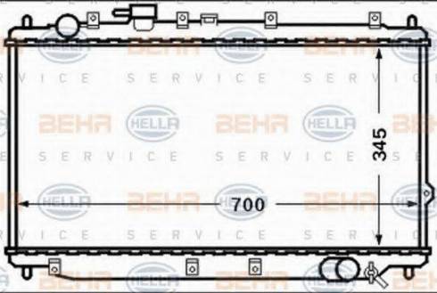 HELLA 8MK 376 769-031 - Радиатор, охлаждане на двигателя vvparts.bg