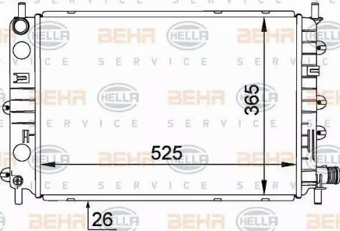 HELLA 8MK 376 764-001 - Радиатор, охлаждане на двигателя vvparts.bg