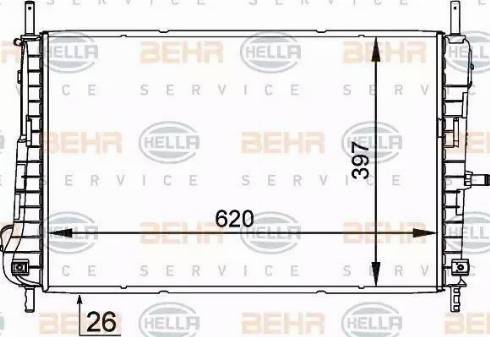 HELLA 8MK 376 764-131 - Радиатор, охлаждане на двигателя vvparts.bg