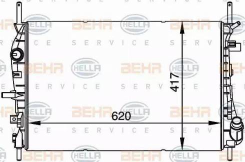 HELLA 8MK 376 764-381 - Радиатор, охлаждане на двигателя vvparts.bg