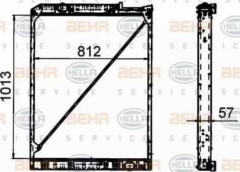 HELLA 8MK 376 765-181 - Радиатор, охлаждане на двигателя vvparts.bg