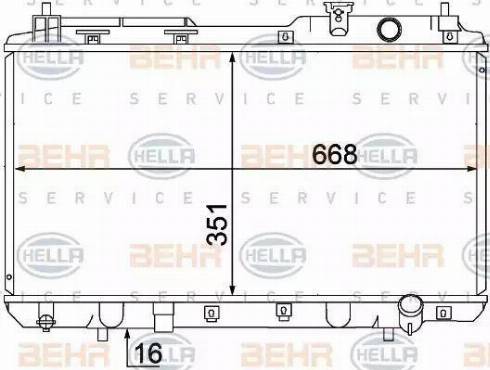 HELLA 8MK 376 768-281 - Радиатор, охлаждане на двигателя vvparts.bg