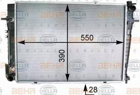 HELLA 8MK 376 763-331 - Радиатор, охлаждане на двигателя vvparts.bg