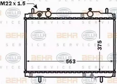 HELLA 8MK 376 767-541 - Радиатор, охлаждане на двигателя vvparts.bg