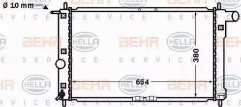 HELLA 8MK 376 767-191 - Радиатор, охлаждане на двигателя vvparts.bg